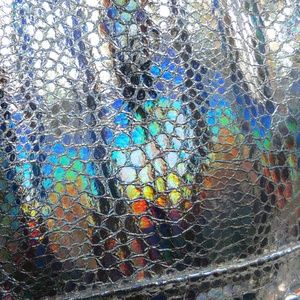 Forever 21 Silver Holographic Snakeskin Backpack